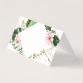 Cartes de mariage à fleurs de monstère tropicale (Front)