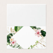 Cartes de mariage à fleurs de monstère tropicale (Outside Unfolded)