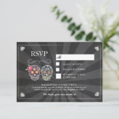 Cartes de mariage à la craie RSVP rustiques avec c (Debout devant)