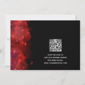 Cartes de mariage à l'encre alcoolique rouge Galax (Dos)