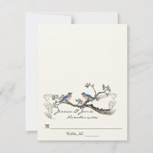 Cartes de mariage à marquer et plier en tente à fa