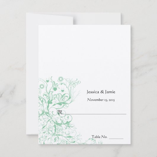 Cartes de mariage à plier en forme de tente pour m (Devant)