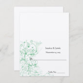 Cartes de mariage à plier en forme de tente pour m (Devant / Derrière)