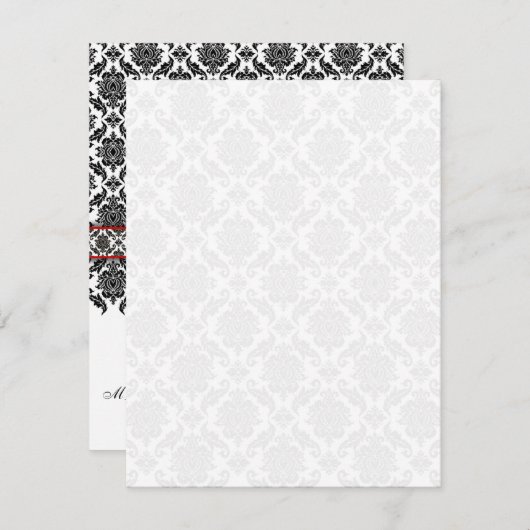 Cartes de mariage à plier et à noter soi-même pour (Devant / Derrière)