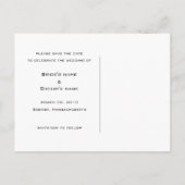 Cartes de mariage à pois roses 'Save the Date' (Dos)