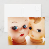 Cartes de mariage à selfie de poupées rétro (Devant / Derrière)