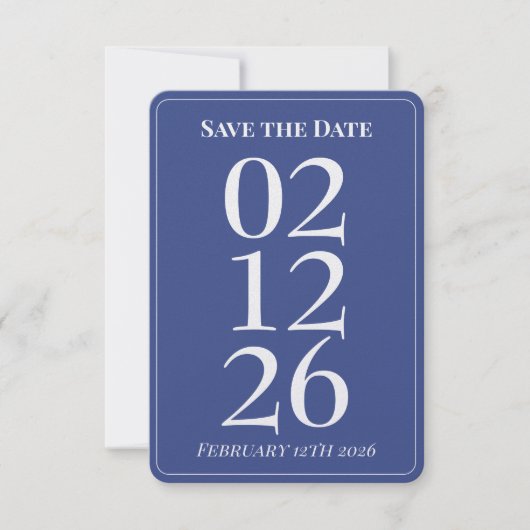 Cartes de mariage à thème côtier bleu et blanc pou (Devant)