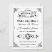 Cartes de mariage à thème de conte de fées (Devant)