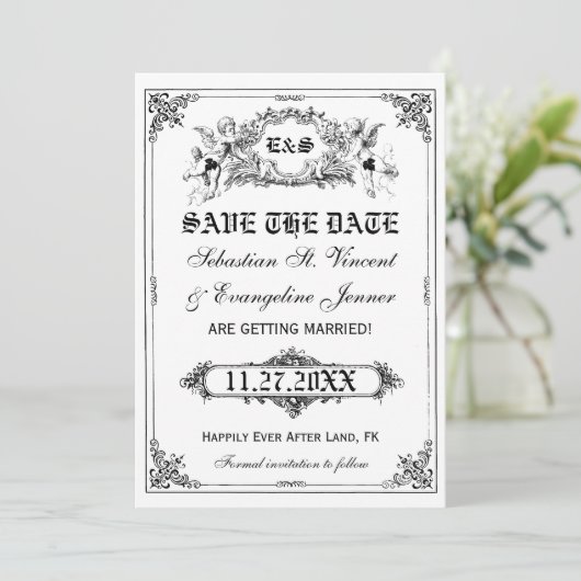 Cartes de mariage à thème de conte de fées (Debout devant)