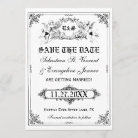 Cartes de mariage à thème de conte de fées pour an