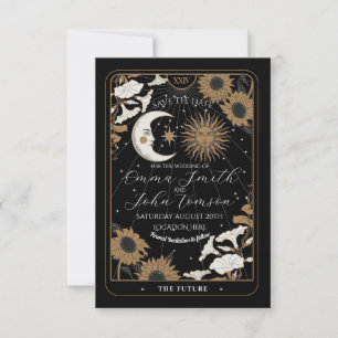 Cartes de Mariage Alignement Soleil Lune Tarot Enr