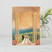 Cartes de mariage anniversaire tendance 5x7 (Debout devant)