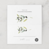 Cartes de mariage Aquarelle Olive Branche (Extérieur déplié)