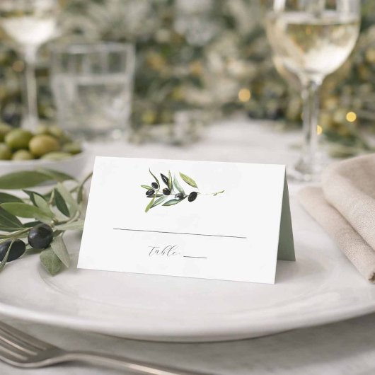 Cartes de mariage Aquarelle Olive Branche
