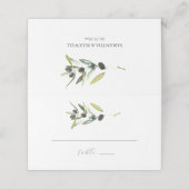 Cartes de mariage Aquarelle Olive Branche (Extérieur déplié)