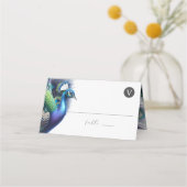 Cartes de mariage Aquarelle Peacock (Dos)