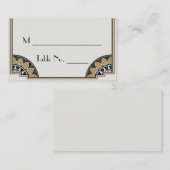 Cartes de Mariage Art Déco Gold Posh (Devant / Derrière)