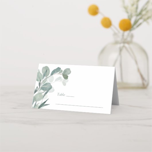 Cartes de mariage au eucalyptus (Devant)