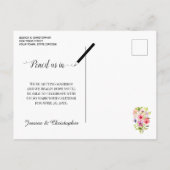 Cartes de mariage aux pensées aquarelles colorées  (Dos)