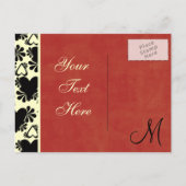 Cartes de mariage avec monogramme 'Save the Date' (Dos)