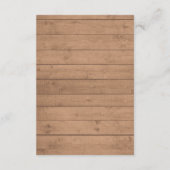 Cartes de mariage avec motif de bois et guirlandes (Dos)