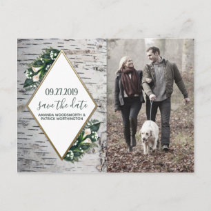 Cartes de mariage avec motifs botaniques et boulea