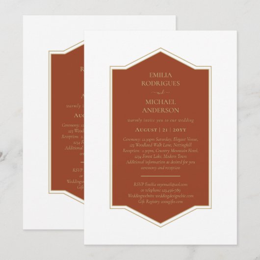 Cartes de Mariage Bilingues Espagnol Budget (Devant / Derrière)