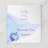 Cartes de Mariage bleu et argent (Extérieur déplié)