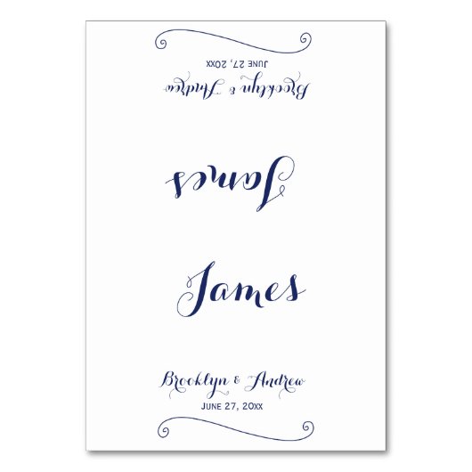 Cartes De Mariage Bleu Et Blanc Personnalisées (Par défaut)