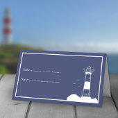Cartes de Mariage bleu Lighthouse Navy