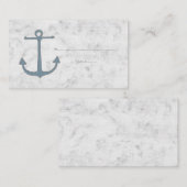 Cartes de Mariage Bleu Rustique Ancre (Devant / Derrière)