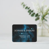 Cartes de Mariage Blue Galaxy (Debout devant)