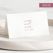 Cartes de Mariage Burgundy, Rose-Bleu