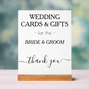 Cartes de mariage Cadeaux Blanc Noir Typographie