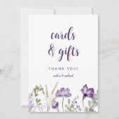 Cartes de mariage & Cadeaux Fleur de Card violet (Devant)