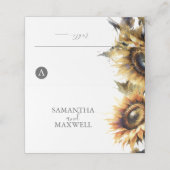 Cartes de mariage Cartes de Place Fleurs de soleil (Extérieur déplié)