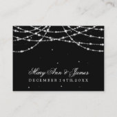 Cartes de mariage Chaîne d'étincelle Noire (Dos)