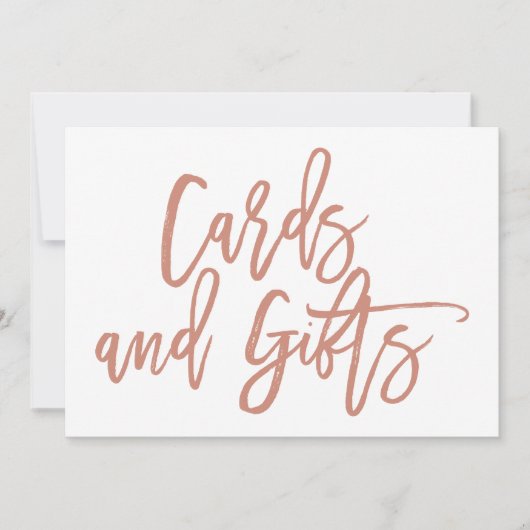 Cartes de Mariage Chic à la Main et Enseigne de Ca (Devant)