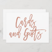 Cartes de Mariage Chic à la Main et Enseigne de Ca (Devant / Derrière)