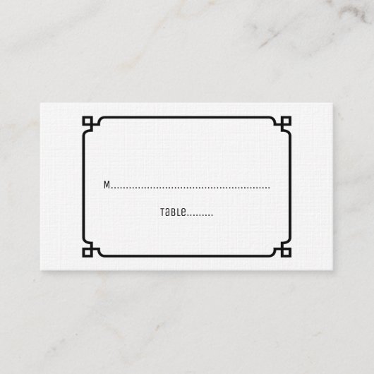 Cartes de Mariage chic Black Deco (Devant)