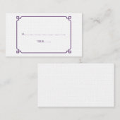 Cartes de Mariage chic violet Déco (Devant / Derrière)