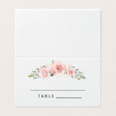 Cartes de mariage couleur aquarelle rose pâle (Outside Unfolded)