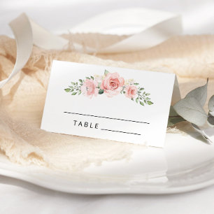 Cartes de mariage couleur aquarelle rose pâle