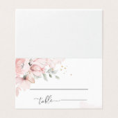Cartes de mariage couleur aquarelle rose pâle (Outside Unfolded)
