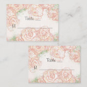 Cartes de Mariage Crème et Roses Roses Roses Roses (Devant / Derrière)