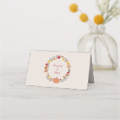 Cartes de Mariage de automne et de couronnes (Dos)