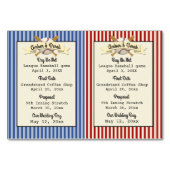 Cartes de Mariage de baseball (Dos)