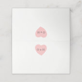 Cartes de Mariage de coeur peint (Extérieur déplié)