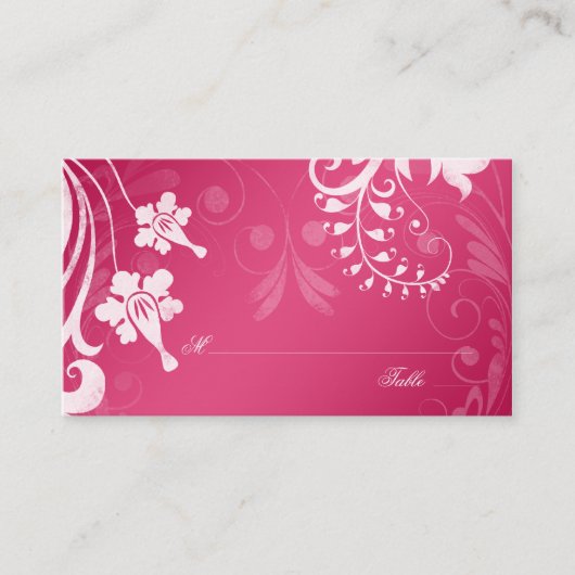 Cartes de Mariage de couleur rose blanche (Devant)