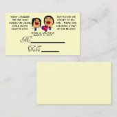 Cartes de Mariage de dessin drôle (Devant / Derrière)